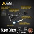 thumbnail image 3 of Alla Lighting C-HR Vision PS19W 5201 5202 LED Fog Lights Replacement Bulbs Upgrade Xtreme Super Bright 6000 Lumens CSP-SMD PS24WFF 12085 PSY19W 12085 DRL, 6000K Xenon White, 3 of 9