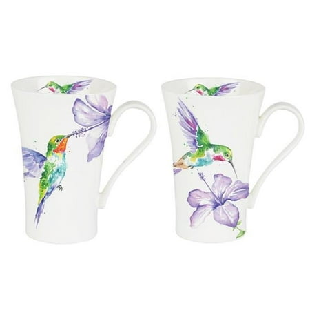 

600 ml Humming Birds Multi Latte Mugs Multi Color - Set of 6