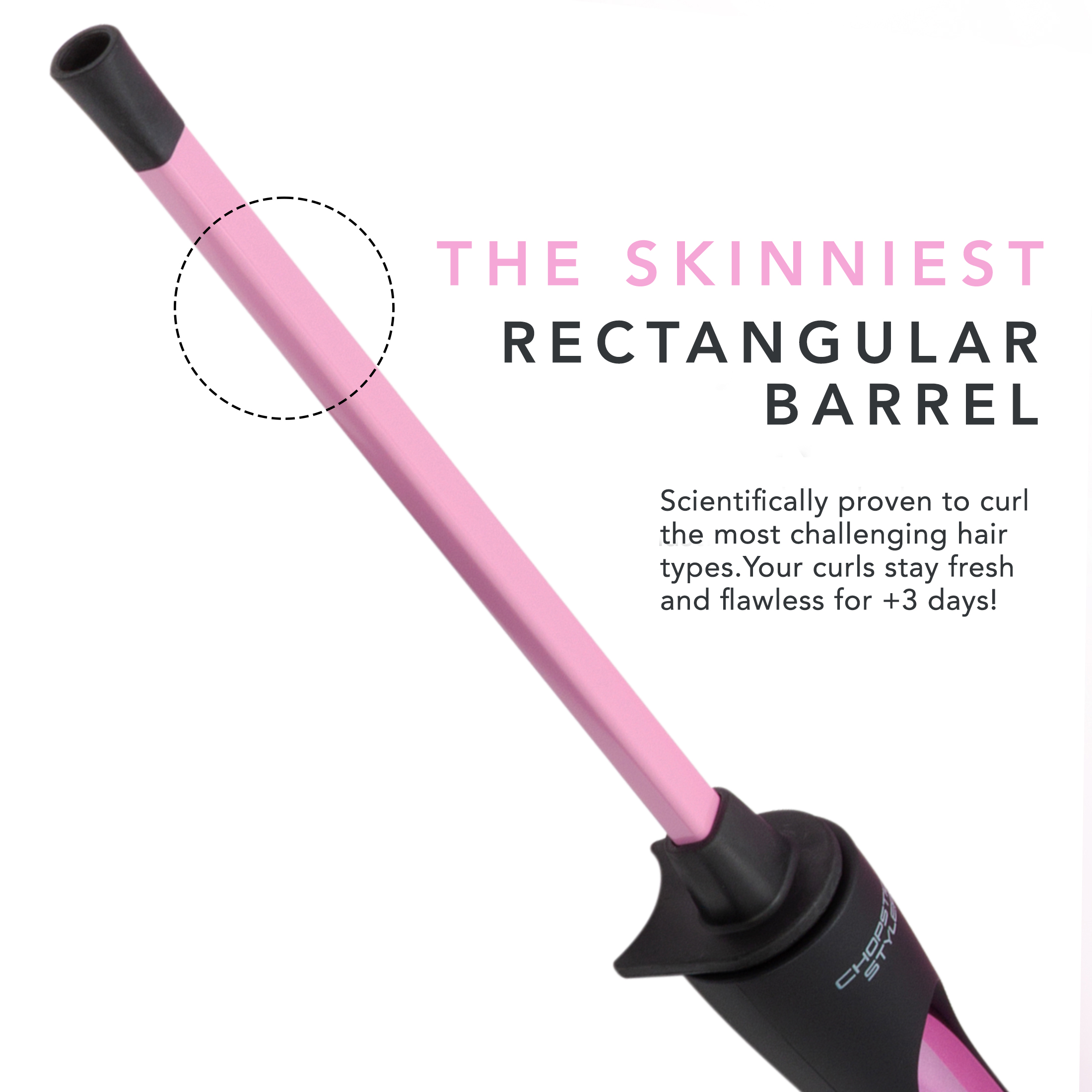 Chopstick Styler Heroine Professional Curling Wand, Pink photo 7