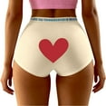 thumbnail image 4 of Yuncity Womens Valentines Day Panties Floral Print Soft Stretch Comfortable Everyday Wear Breathable Hipster Briefs Valentine'S Day Underwear Beige L, 4 of 4