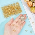 thumbnail image 3 of 1box 200pcs Brass Leverback Earring Findings Ear Wire with Loops Golden 18x10mm Hole: 2mm, 3 of 6