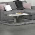 thumbnail image 4 of Contemporary Faux Marble & Stainless Steel Coffee Table in Grey, 4 of 7