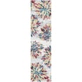 thumbnail image 1 of Unique Loom Tapis de Zone Florale Summer en Détresse 2' 7 x 10' Runner Multi/gris, 1 of 1