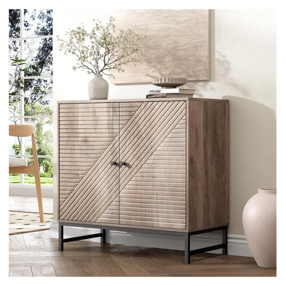 Storage Cabinet with Doors and Adjustable Shelf, Sideboard Buffet Cabinet with Storage, Console Table & Credenza for Living Room, Kitchen, Dining Room