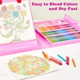 thumbnail image 4 of KINSPORY 290 Pack Drawing Coloring Art Set with Double-Side Trifold Art Easel, Creative Supplies Gift for Artists Beginners Kids Boys Girls (Pink), 4 of 8