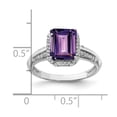 thumbnail image 3 of Sterling Silver Rhodium-plated Amethyst & Diamond Ring QR3052AM, 3 of 5