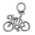 thumbnail image 1 of Sterling Silver 24" 1mm Box Chain 3D Mini Bicycle Pendant Necklace, 1 of 2