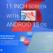 XGODY Q17 Android 15 11 Smart Tablet | 16GB RAM +256GB ROM +1TB Expandable | 8000mAh Battery | 8MP + 13MP Dual Camera | 1080P HD Touch Screen | 1.15lb/Blue Metal Body