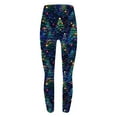 thumbnail image 5 of oelaio Womens Christmas Tree Leggings Novelty Xmas Print Tights Elastic High Waistedc Slim Fit Stretch Yoga Pants Multicolor S, 5 of 6