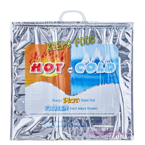 Superio Reusable Grocery Bags Insulated Cooler Bag Thermal Grocery Shopping Bag for Hot Cold Food Delivery Bags (1, 20"x19")