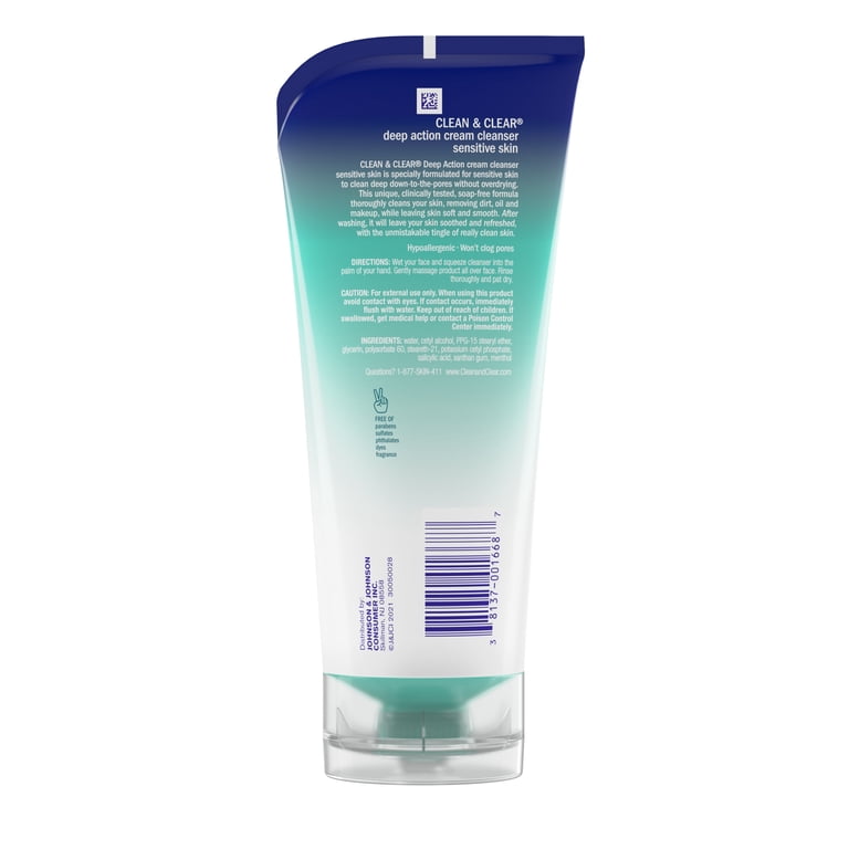 Clean & Clear Deep Action Cream Facial Cleanser photo 2