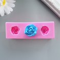 thumbnail image 4 of BNNG Silicone Ice Mold, Chocolate Mold Silicone, Mini Chocolate Mold, Fondant Mold Set, Three Roses Cake Decoration Props Sugar Cake Auxiliary Tools Jelly Shape Tools, 4 of 4