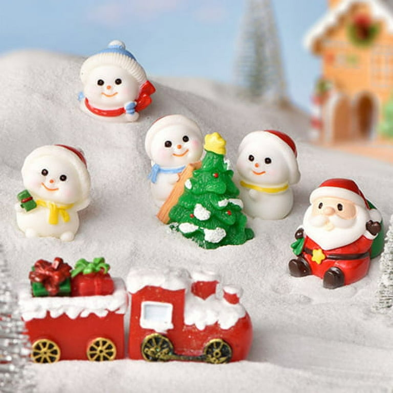 Yardwe 2Pcs Christmas Shelf Figurine Miniature Christmas Toy Small Snowman  Mini Snowman Toy Snowman Doll Miniature Christmas Figurines Christmas Doll