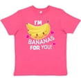 thumbnail image 3 of Inktastic I'm a Bananas for You with Cute Banana and Hearts Youth T-Shirt, 3 of 5