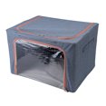 thumbnail image 1 of Contenedor De Almacenamiento De Ropa Contenedor De Almacenamiento De Tela Plegable Organizador De Guardarropa Con Marco De Acero Inoxidable Forro De Ventana Transparente Para, 1 of 7