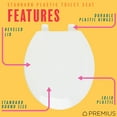 thumbnail image 2 of PREMIUS Beveled Plastic Toilet Seat, White, Standard Round, 17 Inches, 2 of 7