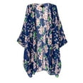 thumbnail image 1 of Kimono Cardigan Ample en Chiffon Transparent à Imprimé Floral pour Femmes, 1 of 4