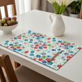 thumbnail image 6 of Placemat, Pioneer Flower Floral Print Pattern Place Mats Table Mat Set Of 2, PVC Washable Placemats for Party Kitchen Dining Decoration, 18x12 Inch, Fade Resistant, 6 of 6