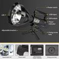 thumbnail image 2 of Rechargeable LED Flashlight, 100000 Lumens Super Bright, Waterproof Searchlight with Tripod, 4 Modes, USB Power Bank, for Camping, Hunting, Emergencies, 2 of 11
