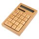 thumbnail image 1 of EeaseMX Calculadora retro de 18 teclas, creativa, hecha de bambú, con herramientas de cálculo, portátil, solar, accesorio de aprendizaje para oficina (patrón de ángulo recto), 1 of 7