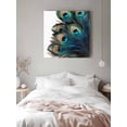 thumbnail image 6 of Retro Canvas Wall Art, Peacock Feathers Abstract Art Framed Wall Decor Modern Artwork Prints Painting for Living Room, Bedroom, Kitchen & Cafe Decor 20x20 Inch, 6 of 9