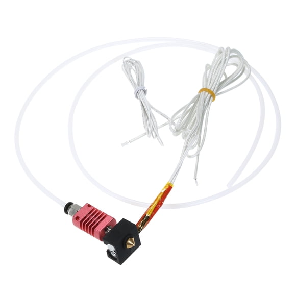 Tronxy Pièces de Mise à Niveau 3D Assemblées Kit d'Extrudeuse MK10 avec Bloc Chauffant en Aluminium Buse 0,4 mm Thermistor 100K Ohm Tube PTFE 24V 50W Compatible avec Imprimante 3D X5SA/X5SAPRO/XY-2PRO