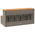 thumbnail image 5 of vidaXL Hot Tub Step Grey 100x50x50.5 cm Poly Rattan and Solid Acacia, 5 of 5