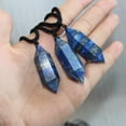 thumbnail image 5 of K-KED Natural Crystal Quartz Stone Pendulum Hexagonal Pendant Healing Reiki Necklace-Lapis Lazuli Quartz, 5 of 6