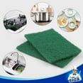 thumbnail image 6 of MR.SIGA Heavy Duty Scouring Pads, Household Scrubber for Kitchen, Sink, Dish, 24-Pack, 3.9 x 5.9 inch (10 x 15 cm), Green, 6 of 7