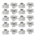 thumbnail image 1 of Unique Bargains M10 Thread Dia Metal 4 Prongs Full Threaded T-Nut Tee Nuts Silver Tone 20pcs, 1 of 1