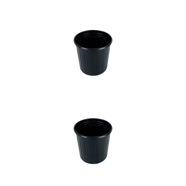 Toystoory caja de cultivo maceta maceta de vivero con orificios de drenaje contenedor de vegetación ligero interior de plástico negro / Negro/18.8*18.5*13.5 2Conjunto