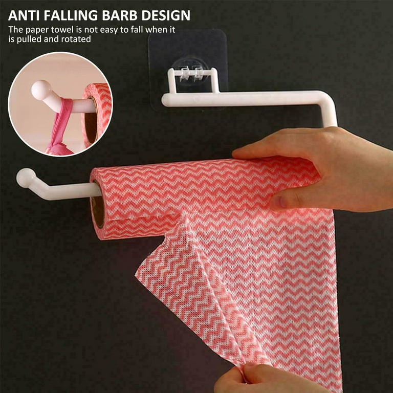 Hands DIY Paper Towel Holder Wall Mount Paper Towel Rack Self Adhesive Under Cabinet Paper Towel Holder 11.2 inch Toilet Paper Holder for Kitchen