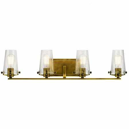 

4 Light Bathroom Light Fixture in Vintage Industrial Style-8 inches Tall and 33.75 inches Wide Bailey Street Home 147-Bel-2279324