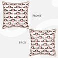thumbnail image 3 of Fotbe Dachshund And Hearts Pattern Velvet Decorative Throw Pillow Covers with Elegant Piping, Soft Plush Cushion Cover for Sofa, Bed, Car, Office-18"x18", 3 of 8