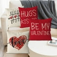 thumbnail image 4 of Valentines Day Pillow Covers 20x20 Inch Set of 4 XOXO Love Hearts Throw Pillowcase Cushion Case Farmhouse Sofa Home Decorations Wedding Anniversary Decor, 4 of 6
