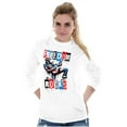 thumbnail image 3 of Skeleton Musician Freedom Rocks Long Sleeve TShirt Men Women Brisco Brands X, 3 of 5