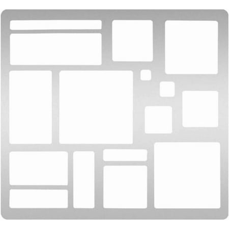 Metal Stencil Square Rectangle Templates - Stainless Steel Journal Stencils for DIY Scrapbooking Photo Engraving Jewelry