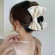 thumbnail image 3 of 2025 Elegantes pinzas para el pelo con lazo para mujer, pinzas para el pelo de tiburón de satén de doble cara, horquillas con lazo sólido, accesorios para el cabello, 3 of 5
