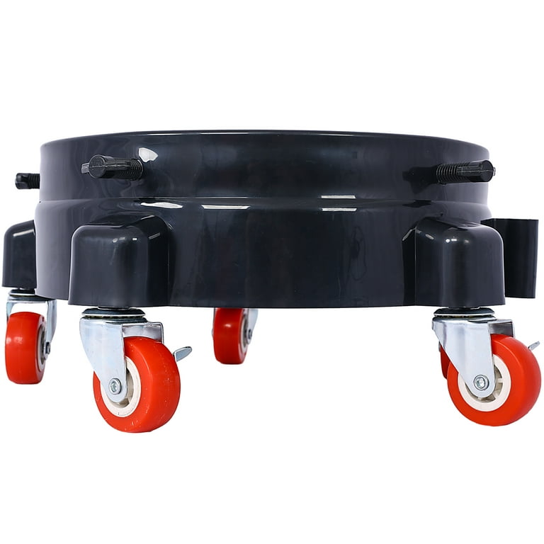 5 Gallon Bucket Dolly With Wheels, Heavy Duty Plastic Drum Dolly With 5  Smooth-Rolling Swivel Casters Secure Locking Cart For Car Washing Detailing  Smoother Maneuvering Bucket Dolly