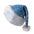 thumbnail image 2 of Rotm Christmas Hats for Adults Funny Santa Hat with Any Name, Custom Christmas Hat for Ki'ds & Adults, Xmas Hats Holiday Accessories for Festive New Year, Christmas Party Sky Blue,One Size, 2 of 4