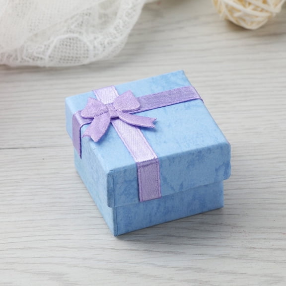 QIQUWOHUL Cardboard Jewelry Box Thick Paper Box Bulk For Jewelry Gift Case With Cotton Filled And Lid