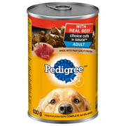 PEDIGREE CHOICE CUTS Adult Canned Wet Dog Food - Beef in Sauce, 630g (12 Pack)
