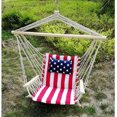 thumbnail image 3 of Backyard Expressions Hanging Hammock Chair - Red, White and Blue - Polyester/Cotton, 3 of 6