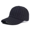 thumbnail image 2 of VONCOS Women Cable Knit Baseball Cap for Women Thick Warm Fall Winter Knitted Hat with Adjustable Strap for Daily Outdoor Use, 2 of 4