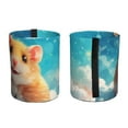 thumbnail image 2 of Wukai Cloud Cute Hamster Print Car Trash Can - Easy to Clean Hanging Garbage Bin - Removable Liner - Leak-Car Garbage Can - Waterproof Trash Can for Car and SUV, 2 of 7