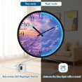 thumbnail image 5 of Voice Activated Clock with Glow Light 12 Inch Large Silent Wall Clock Battery Operated for Home Decor Hairy Clouds, 5 of 8