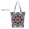 thumbnail image 7 of shenmeida Bohemia Print Large Beach Travel Reusable Top-Handle Bag Zipper Shopping Tote Bag Portable Storage, 7 of 7
