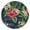with, variant on Waterproof Round Tablecloth with Colorful Exotic Floral and Palm Leaf Patterns, Elastic Edge Fit, Backed for Non-Slip Use, Fits 44-50 Inch Tables