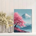 thumbnail image 2 of Sakura Tree Mount Fuji Watercolor Canvas Print Wall Art for Living Room Bedroom Office Hotel Decor, 2 of 8