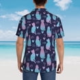 thumbnail image 6 of Goofa Silhouette Cats Hawaiian Shirt for Men, Unisex Summer Beach Casual Short Sleeve Button Down Shirts,Aloha Tropical Floral print shirt-, 6 of 9